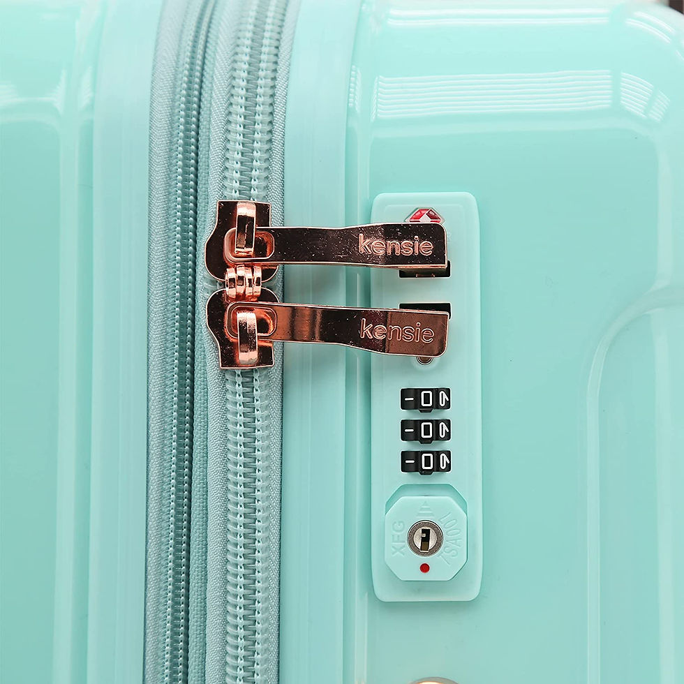 Thumbnail: kensie Women's Alma Hardside Spinner Luggage, Opal, 3 Piece Set (20/24/28)
