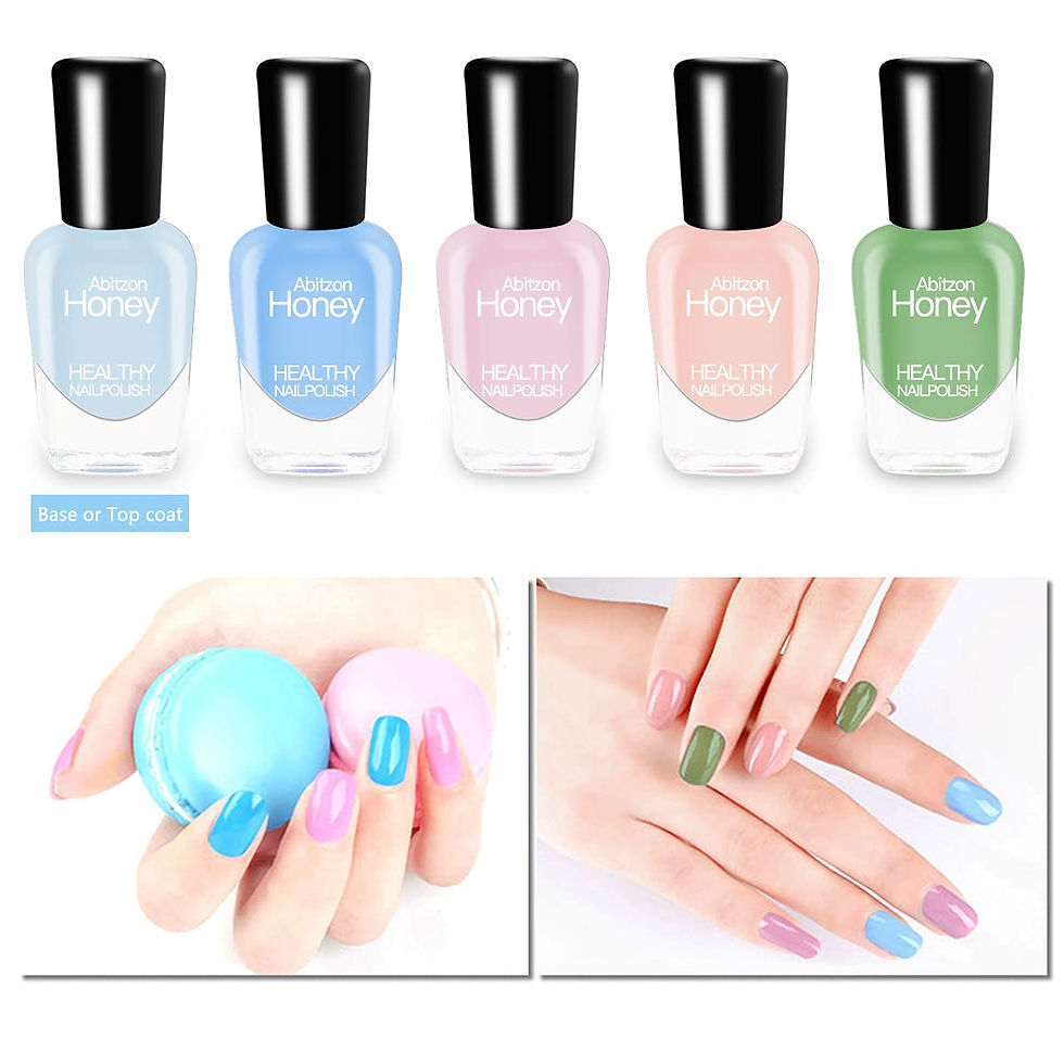 Thumbnail: Abitzon New Nail Polish Set (10 Bottles) Non-Toxic Eco-Friendly Easy Peel Off a
