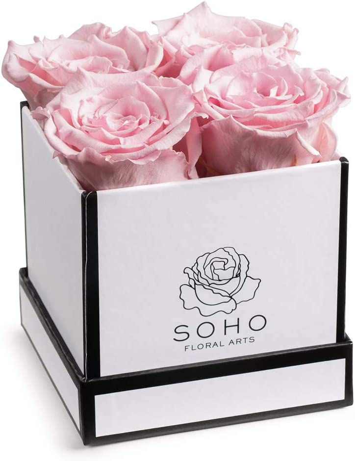 Thumbnail: Soho Floral Arts | Roses in A Box | Genuine Roses that Last for Years (White Sq