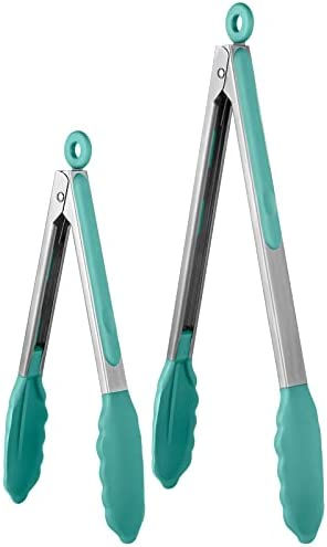Thumbnail: 600℉ Heat Resistant Kitchen Tongs: U-Taste 9 inch Silicone Cooking Tong with 