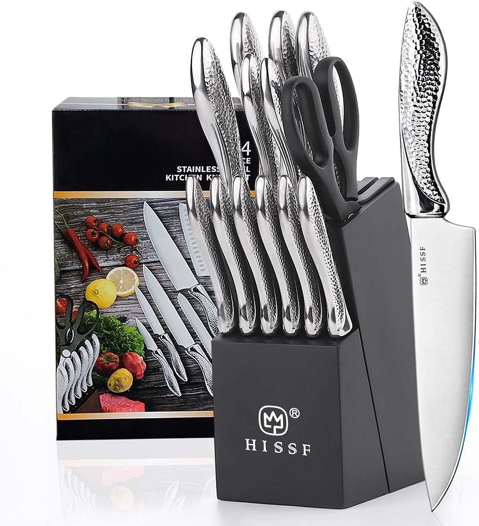 Thumbnail: HISSF Japanese Knife Set 18 Piece German High Carbon Stainless Steel Kitchen Kn