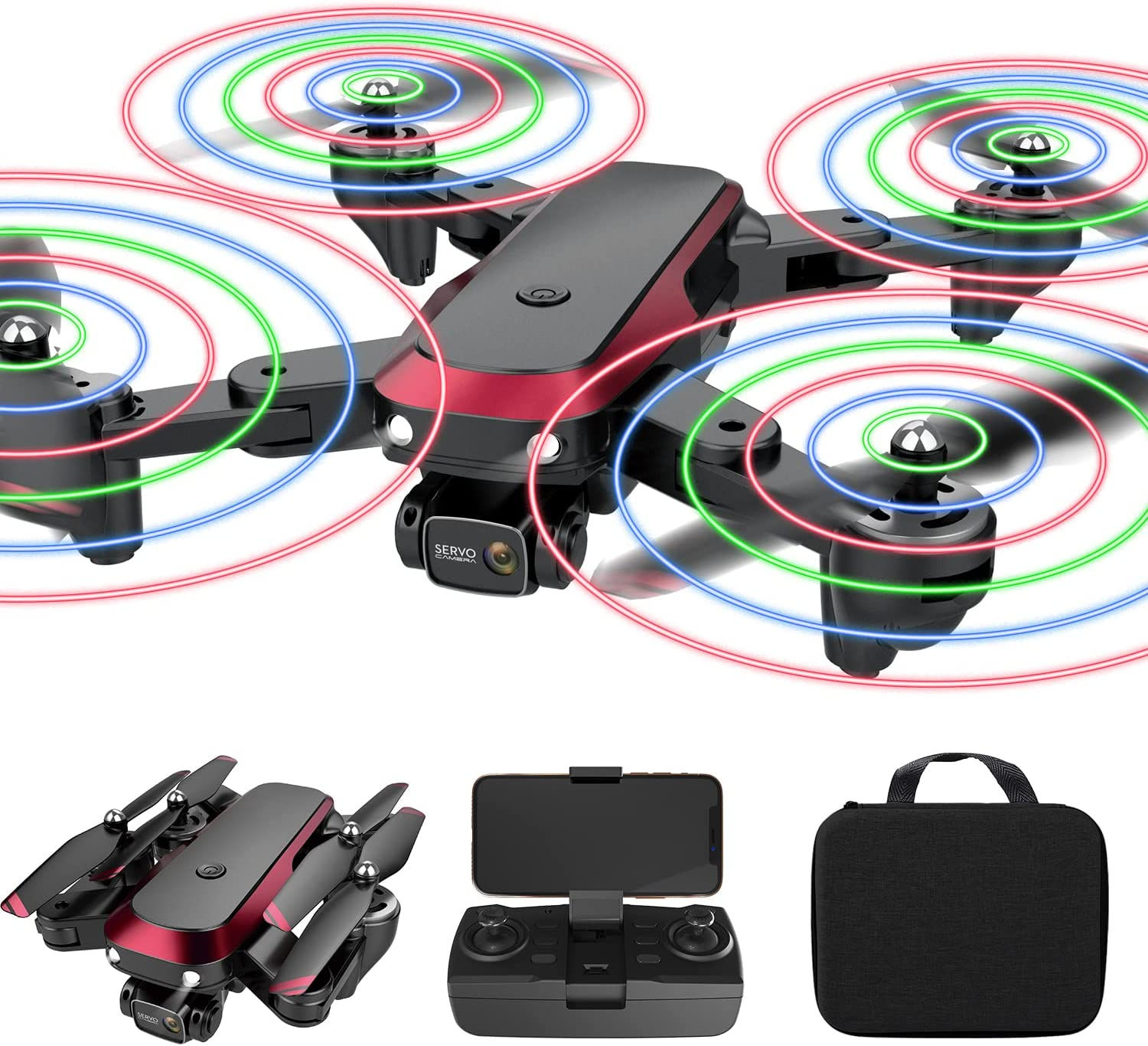 TizzyToy Drone with Camera 4K, Drones for adults, WiFi FPV RC Quadcopter with G