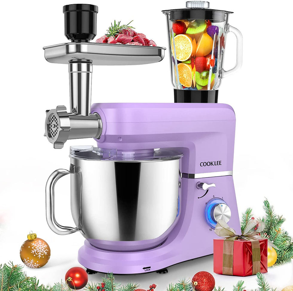 Thumbnail: COOKLEE 6-IN-1 Stand Mixer, 8.5 Qt. Multifunctional Electric Kitchen Mixer with