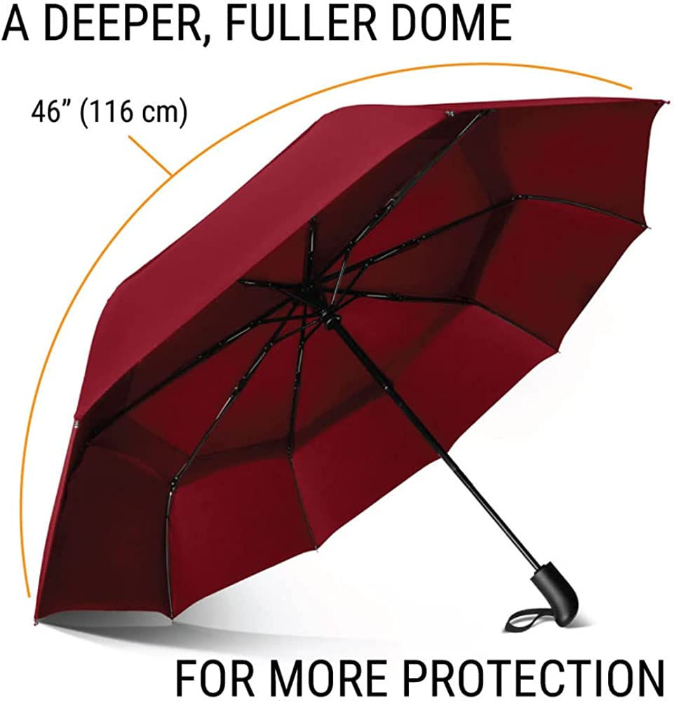 Thumbnail: PROSTORM Windproof Vented Travel Umbrella - Automatic Open & Close - Strong, Wi