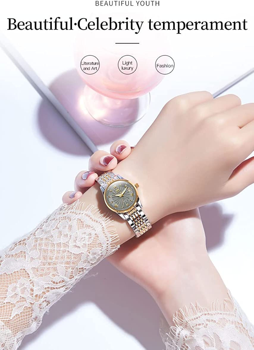 Thumbnail: OLEVS Automatic Watches for Women Classic Diamond Ladies Self-Winding Wrist Wat