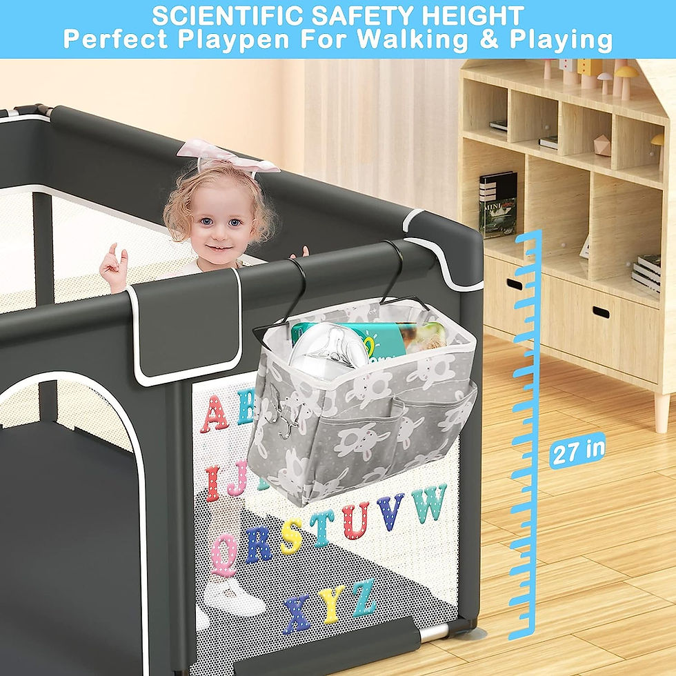 Thumbnail: Baby Playpen with Play Mat, 71x51″ Extra Large Playpen with Gate, Indoor & Ou