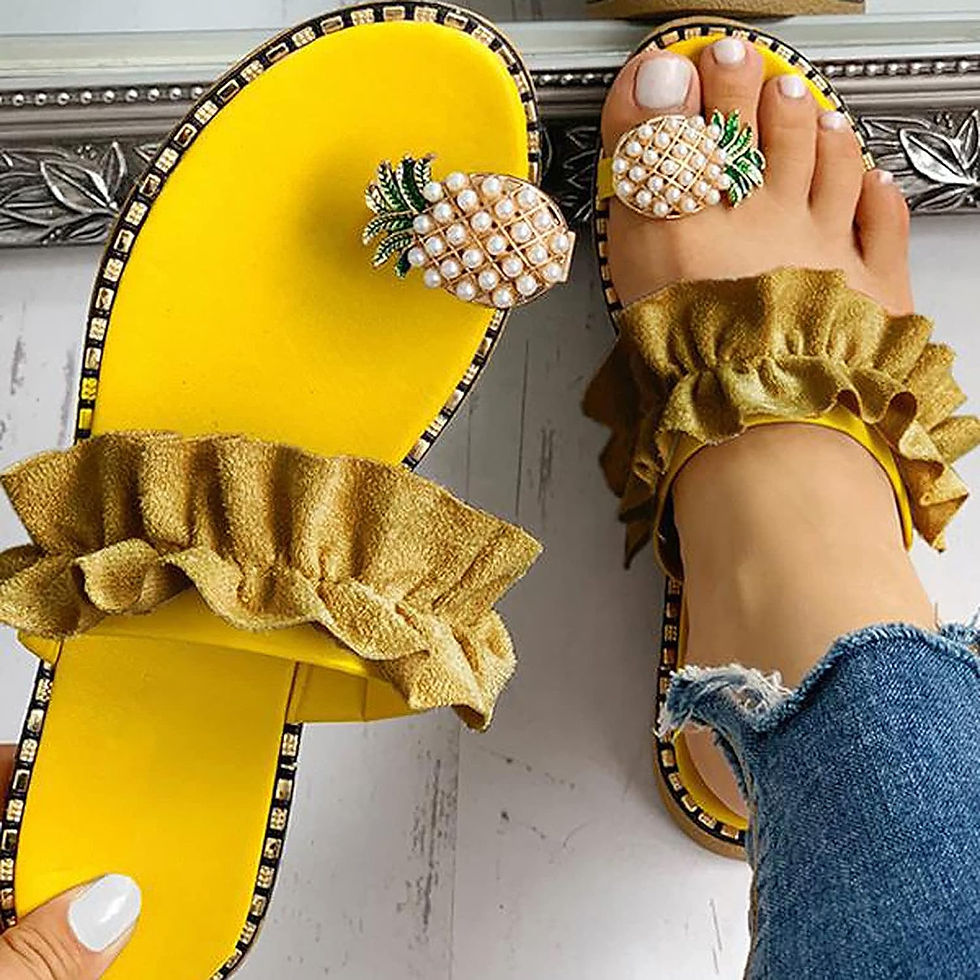 Thumbnail: Bowknot Toe Ring Flat Slides for Women Casual Sandals Beach Shoes Boho Slippers