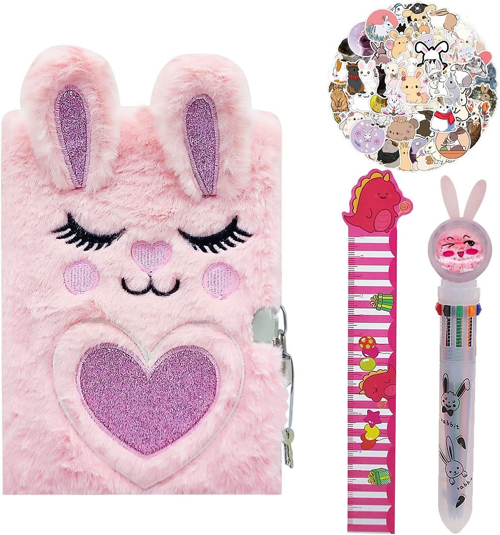 Thumbnail: RLGPBON Diary for Girls with lock and keys , Kids Journal School Travel Noteboo