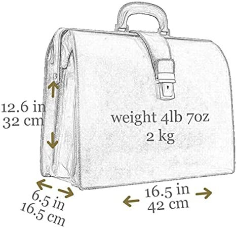 Thumbnail: Time Resistance Leather Lawyer Briefcase for Men and Women Italian Attache Doct