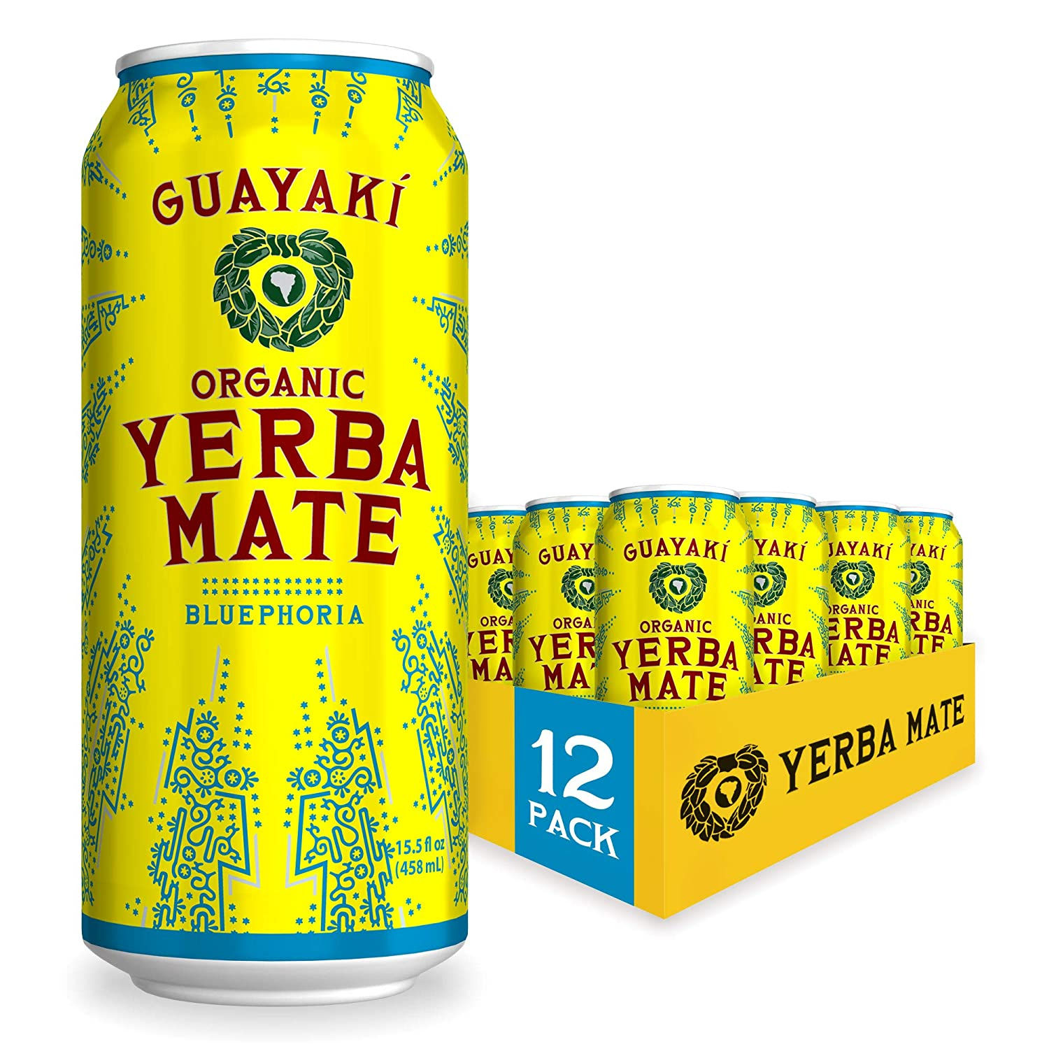 Guayaki Yerba Mate, Clean Energy Drink Alternative, Organic Revel Berry, 15.5oz