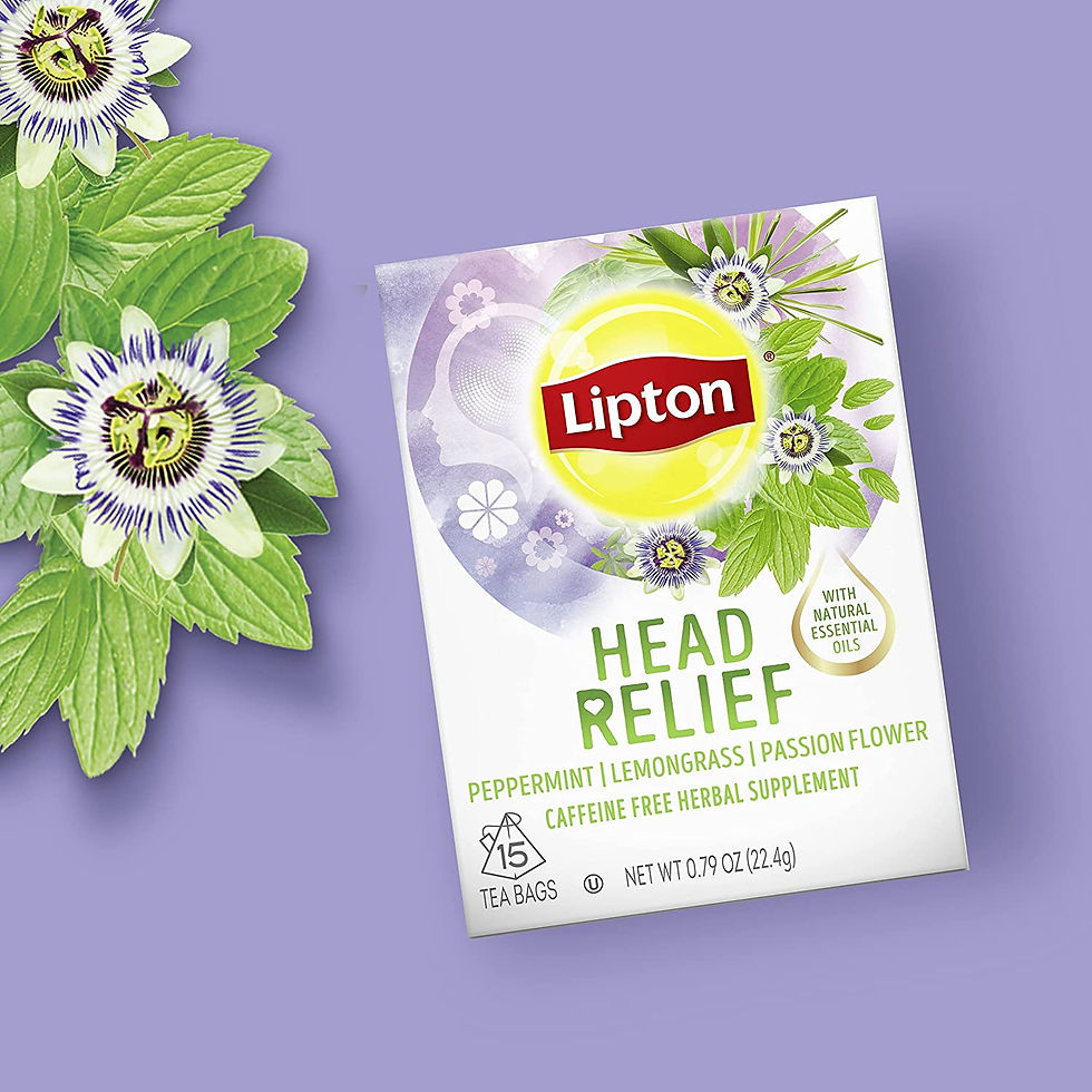 Thumbnail: Lipton Head Relief Herbal Tea, Peppermint Lemongrass Passion Flower, Caffeine-F