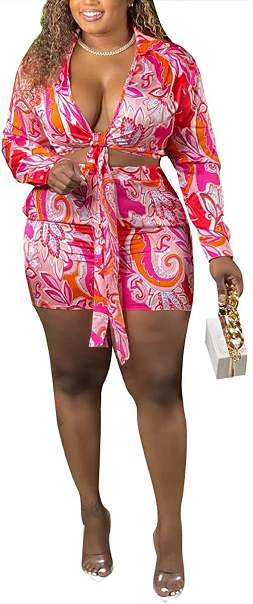 Thumbnail: 2 Piece Outfits for Women Sexy Backless Short Sleeve Crop Top High Waist Wide L