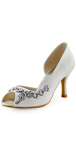 Thumbnail: ELEGANTPARK Black Heels Peep Toe Platform Shoes for Women Heels and Pumps Rhine