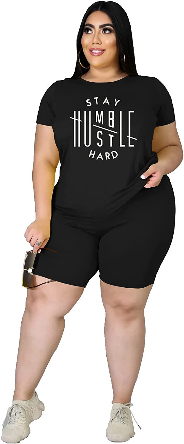 Thumbnail: Tycorwd Plus Size Two Piece Outfits For Women Summer Sweatsuits Jogger Sets Cas