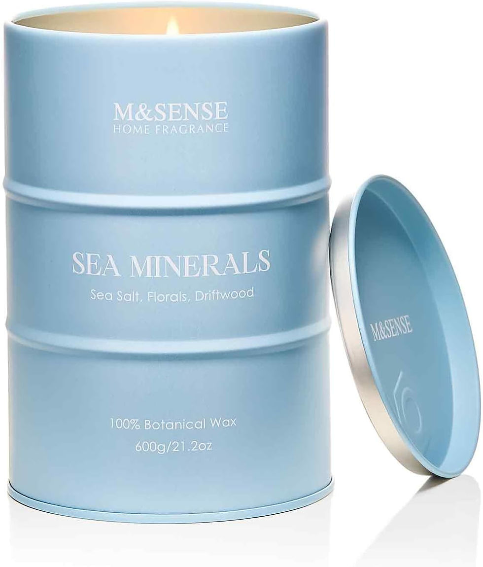 Thumbnail: M&SENSE Wild Rose Large Natural Scented Candle, 120 Hours Long Lasting Soy Cand