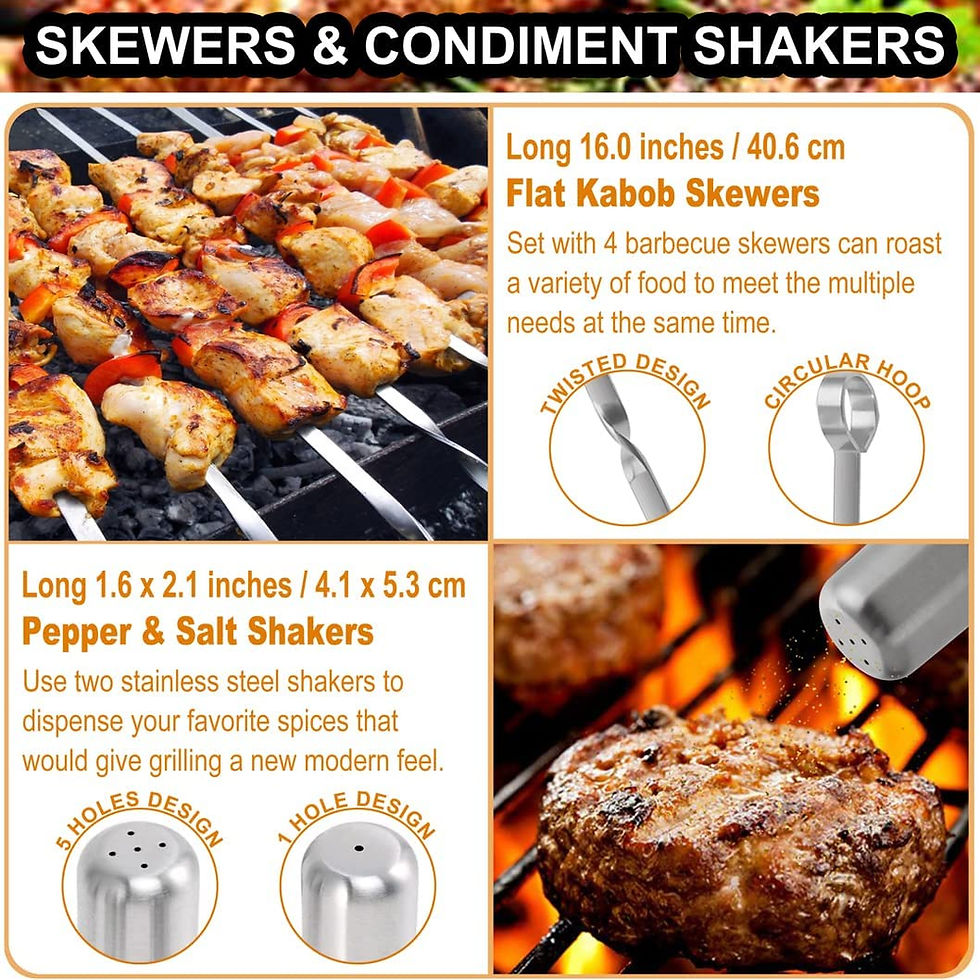 Thumbnail: POLIGO 22PCS Camping Grill Utensils Set for Outdoor Grill Set Stainless Steel G