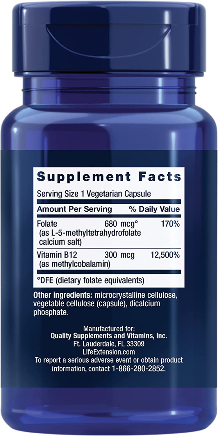Thumbnail: Life Extension Vitamin B6 250 mg, 100 Vegetarian Capsules & Folate & Vitamin B1