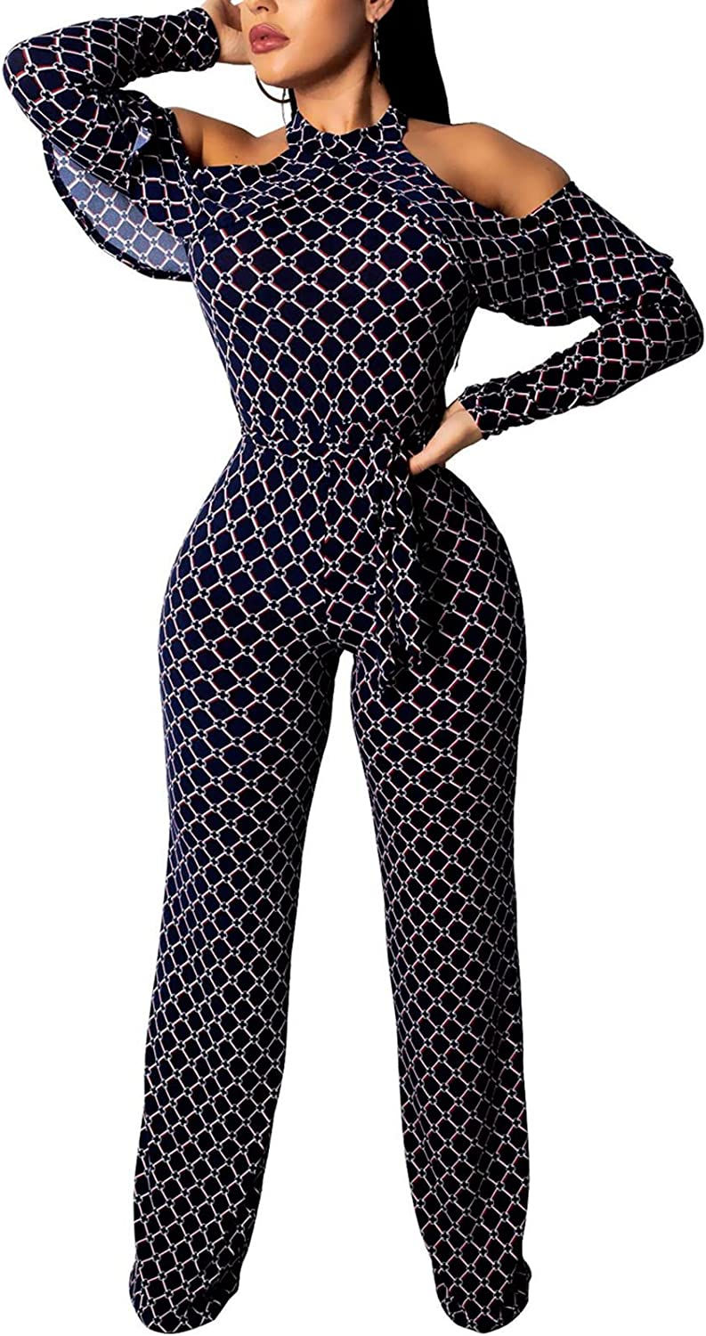 Thumbnail: Women's Sexy Jumpsuits Elegant Long Sleeve Straight Long Pants Clubwear Rompers