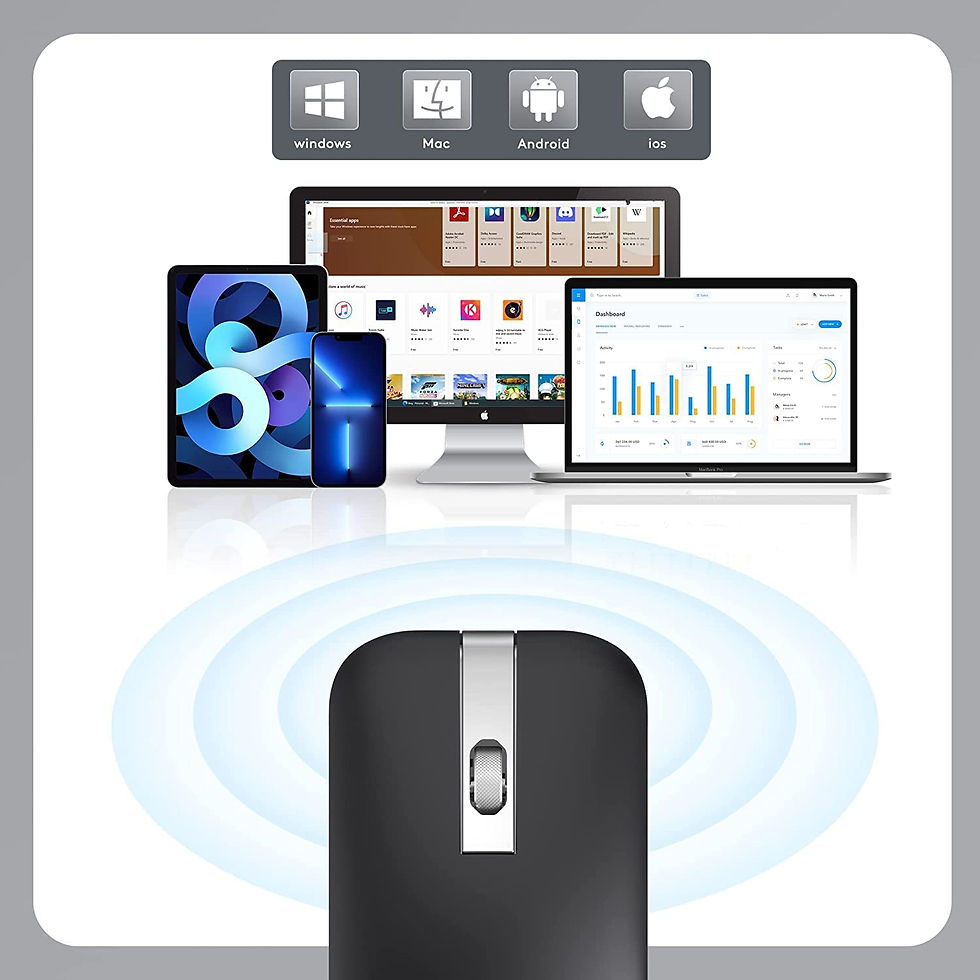 Thumbnail: ZYNBI Wireless Mouse for Laptop, Bluetooth Mouse Wireless ARC Mouse, Computer M