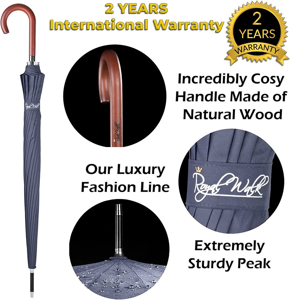 Thumbnail: Royal Walk Windproof Large Umbrella for Rain 54 Inch Automatic Open for 2 Perso
