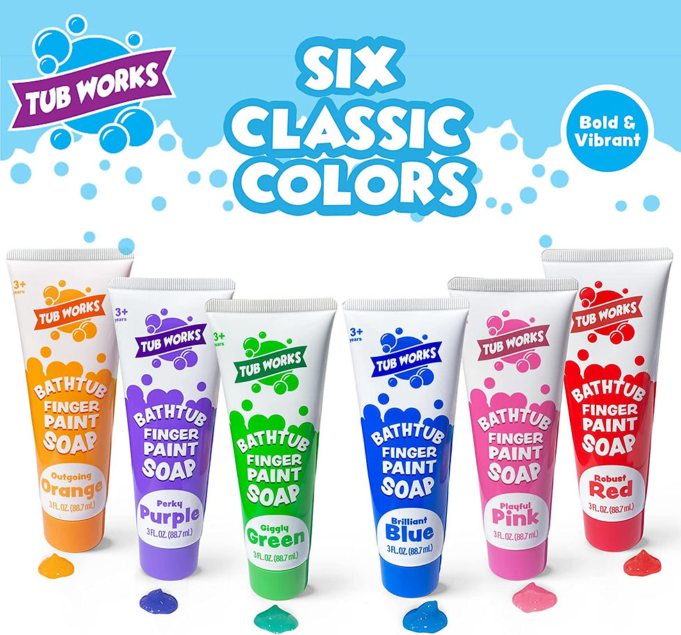 Thumbnail: Tub Works Bathtub Finger Paint Soap, Classic 6 Pack | Non-Toxic | Washable Bath