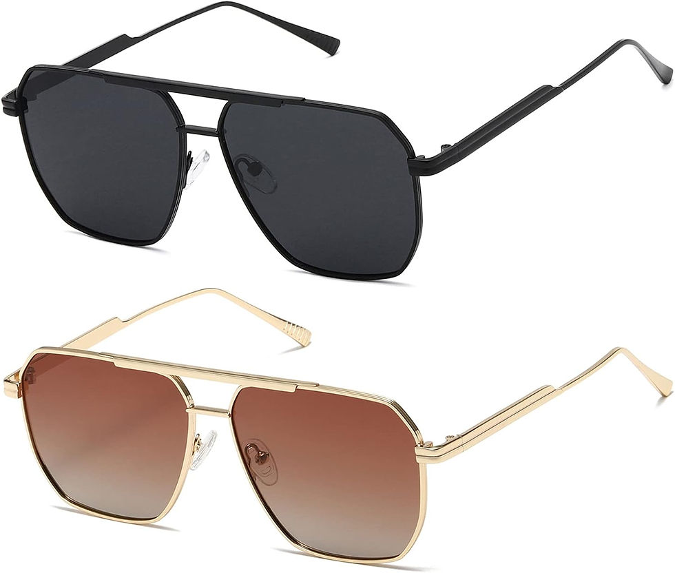Thumbnail: kimorn Polarized Sunglasses Womens Men Retro Oversized Square Vintage Fashion S