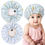 Thumbnail: 3 Pieces Kids Satin Bonnet Adjustable Sleeping Cap Soft Silk Flower Night Hats 