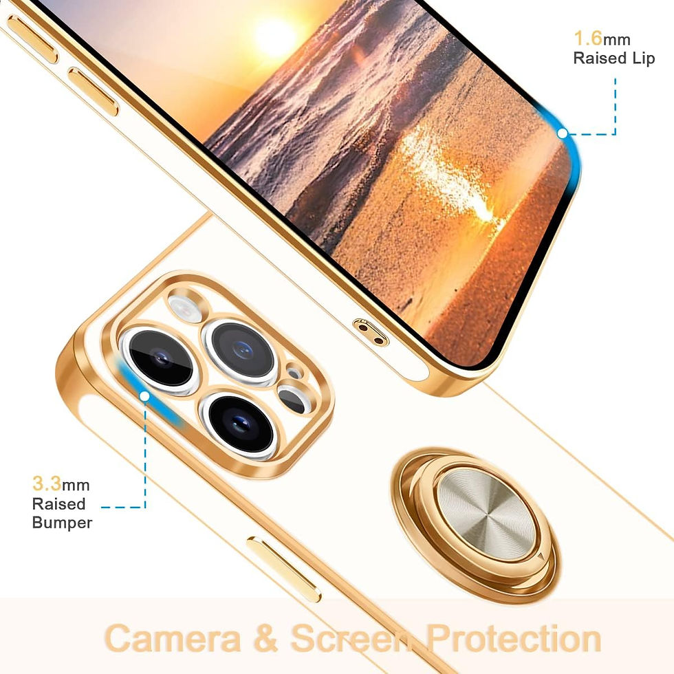 Thumbnail: Fingic for iPhone 14 Pro Case with Ring Stand, [360° Rotatable Ring Holder Mag