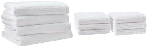Thumbnail: Amazon Aware 100% Organic Cotton Ribbed Bath Towels - 6-Piece Set, Light Gray