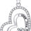 Thumbnail: LANE WOODS Mom Mother Daughter Necklace Women: 10mls Real White Gold Plated 925