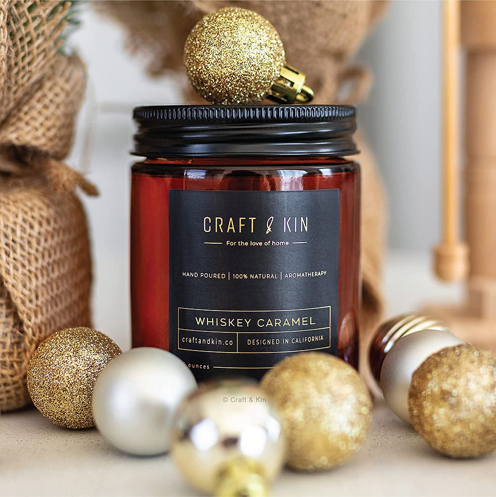 Thumbnail: Premium Whiskey Caramel, Scented Candles for Men | All Natural Candles, Candles