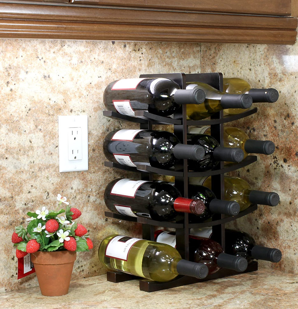 Thumbnail: Oceanstar 12-Bottle Bamboo Wine Rack, Dark Espresso