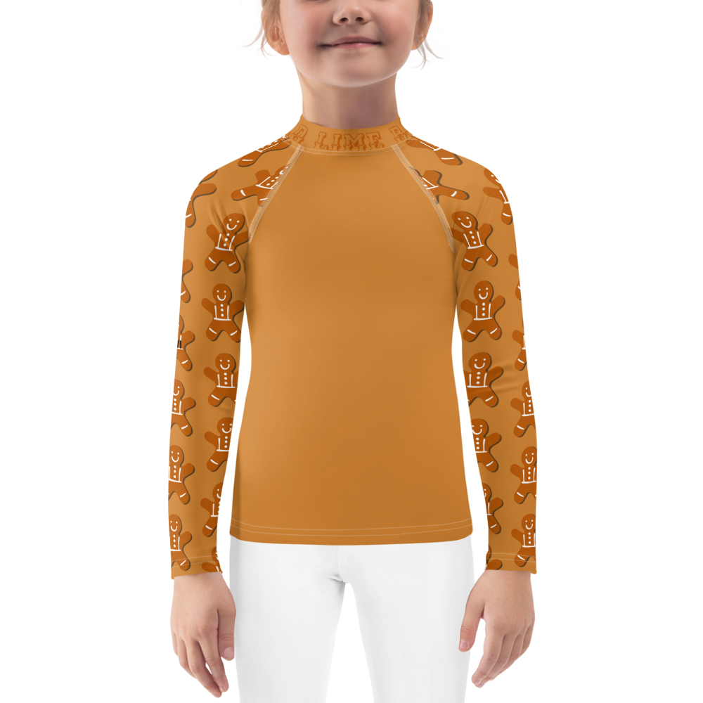 Girls Mustard Print Gingerbread Shirt