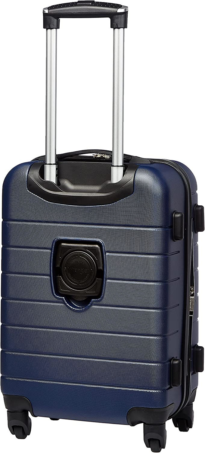 Thumbnail: Wrangler Smart Luggage Set with Cup Holder and USB Port, Navy Blue, 2 Piece