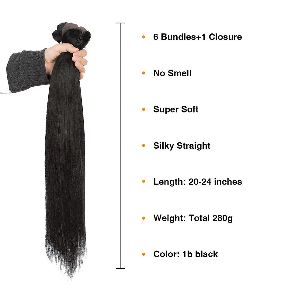 Thumbnail: DÉBUT Silky Straight Hair 6 Bundles with Easy Closure, Heat Reasistant High Te