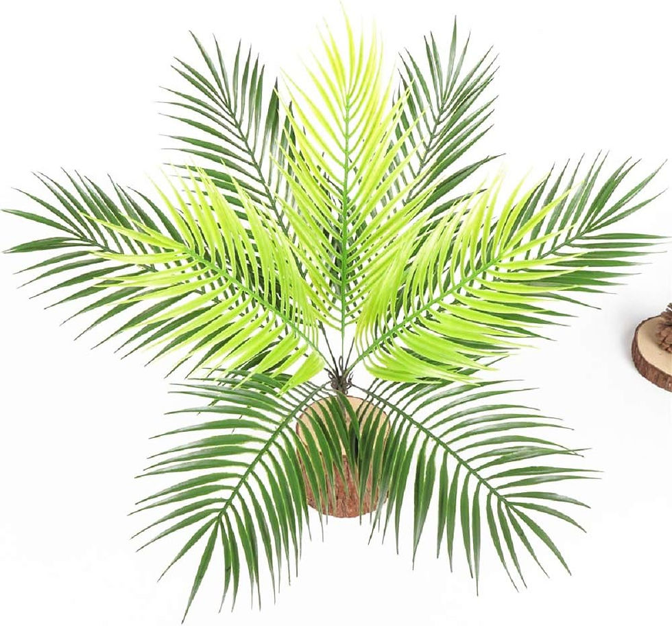 Thumbnail: Fycooler Artificial Tropical Palm Leaf Bushes,20" Artificial Greenery Plants Fa