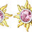 Thumbnail: ChicSilver 925 Sterling Silver Dainty Small Round Birthstone Sun Stud Earrings 