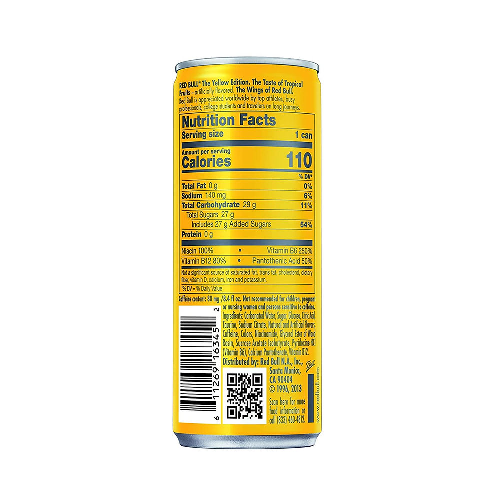 Thumbnail: Red Bull Energy Drink, Tropical, Yellow Edition, 8.4 Fl Oz (24 Pack)
