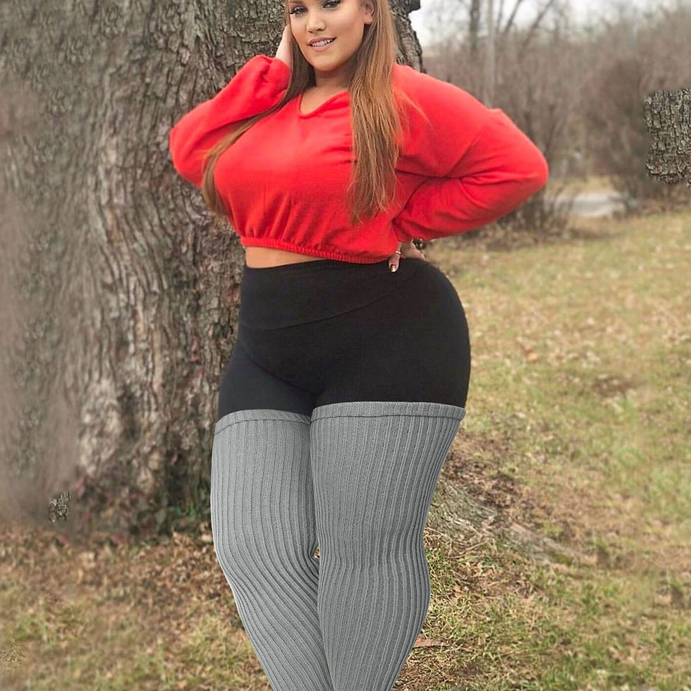 Thumbnail: SherryDC Women's Plus Size Thigh High Socks Extra Long Knit Stockings Leg Warme