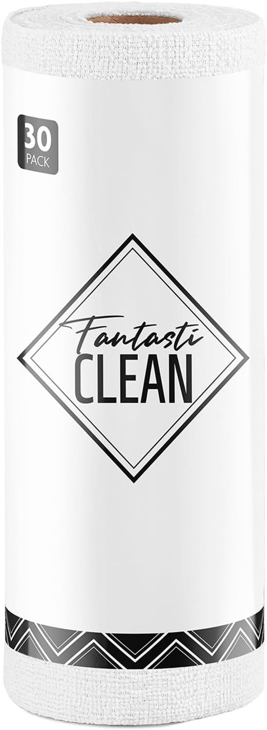 Thumbnail: Fantasticlean Microfiber Cleaning Cloth Roll -75 Pack, Tear Away Microfiber Tow