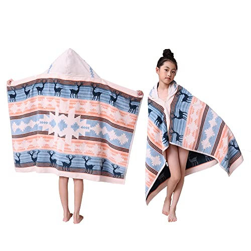 Thumbnail: LOBETOAED Kids Hooded Beach Bath Towel, Baby Surf Poncho Toddlers Soft Real Cot