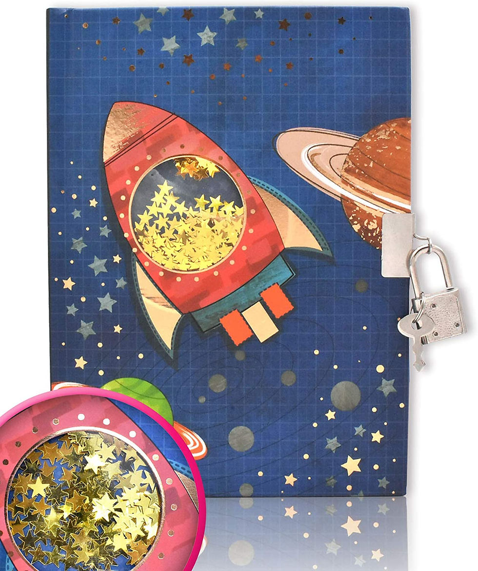 Thumbnail: GINMLYDA Girls Diary with Lock for Kids, Pink Diaries 7.1x5.3 160 Pages Cute Gi