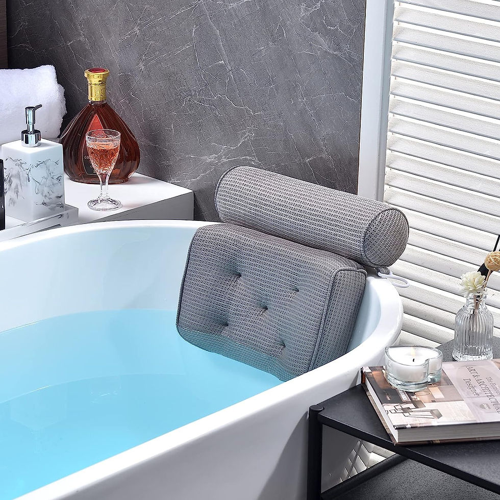 Thumbnail: OMYSTYLE Bath Pillows for Tub, Bathtub Pillows with Soft 5D Air Mesh & 5 Large 