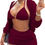 Thumbnail: MOEENCN Women Sweatsuits Sets 3 Piece Outfits Velvet Tracksuit Long Sleeve Hood