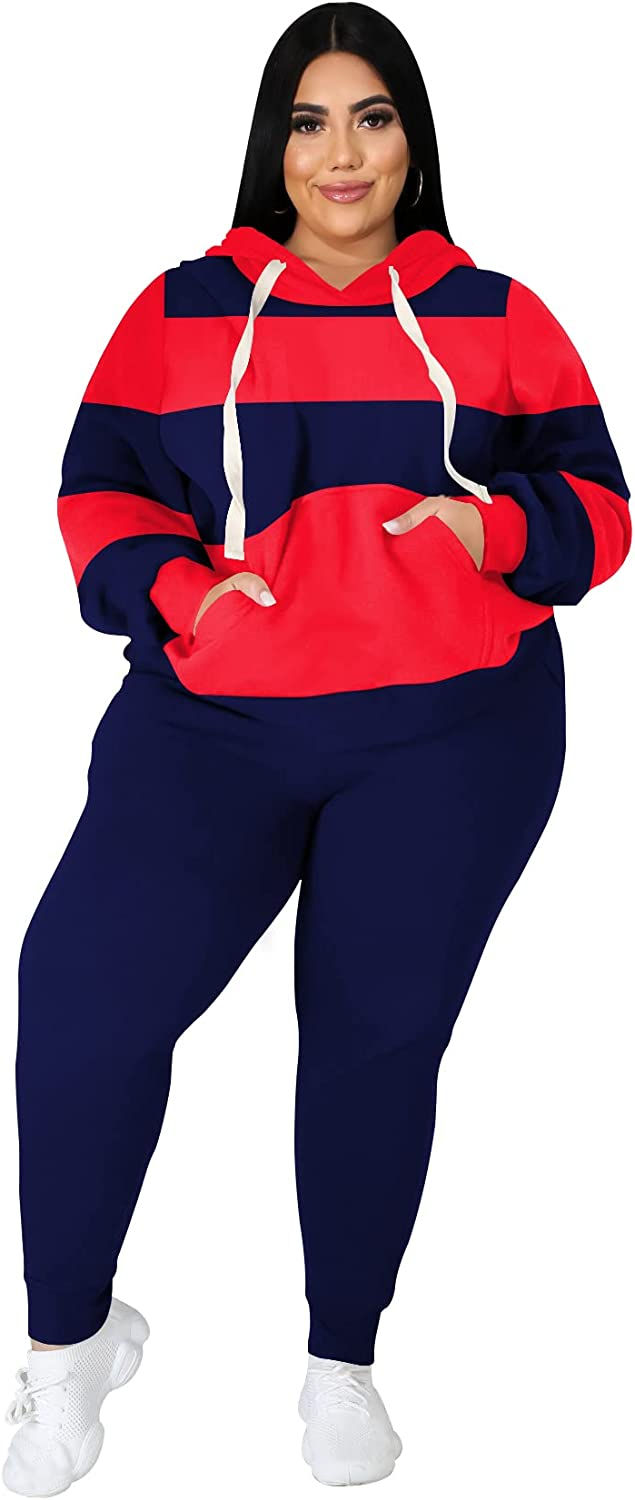 Thumbnail: Tycorwd Women's Plus Size Two Piece Outfits Sweatsuits Sets Long Sleeve Loungew