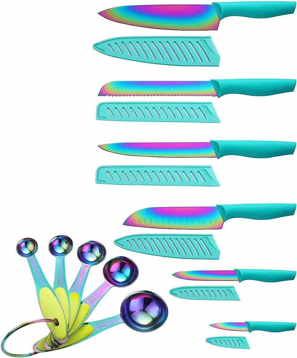 Thumbnail: Marco Almond Kitchen Knife Set, Dishwasher Safe KYA38 12-Piece Kitchen Knives S
