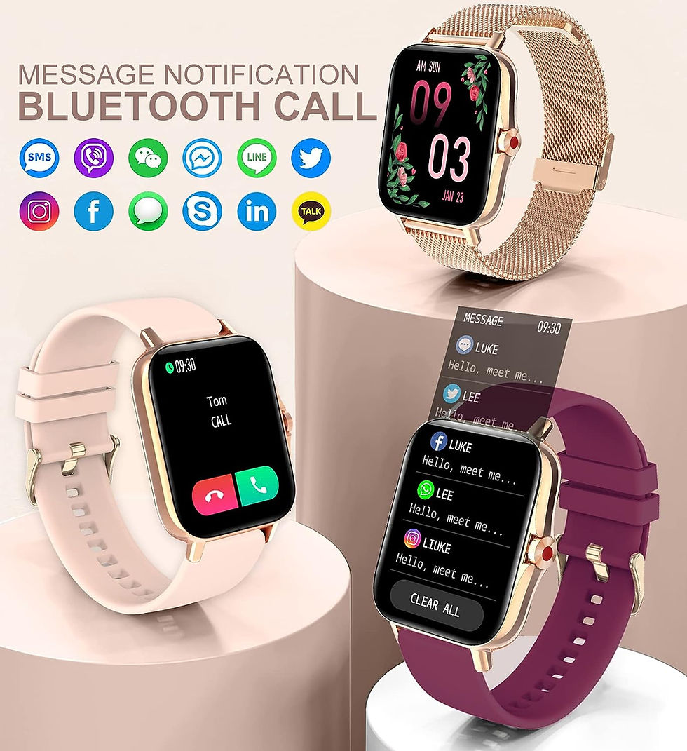 Thumbnail: Iaret Smart Watch for Women(Call Receive/Dial), Fitness Tracker Waterproof Smar