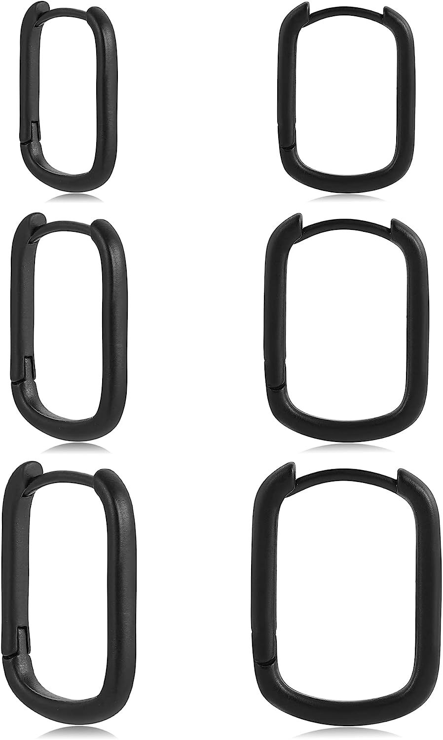 Thumbnail: Sloong 3pairs Hoop Earrings Set 14K Gold Plated Lightweight Hypoallergenic Chun