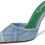 Thumbnail: vivianly Womens Denim Stiletto Heels Sandals Kitten Pointed Toe Mule Pumps