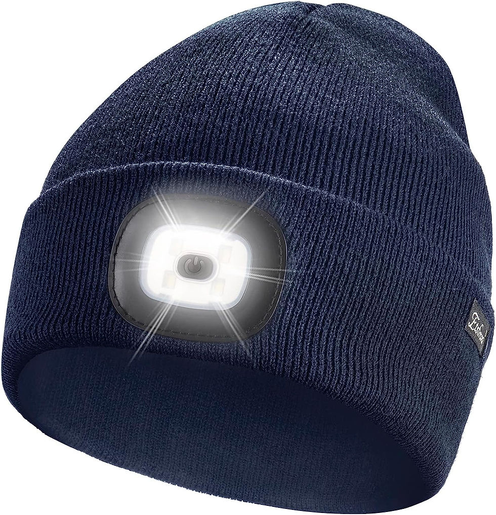Thumbnail: Etsfmoa Unisex Beanie Hat with The Light Gifts for Men Dad Father USB Rechargea